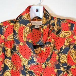 Equestrian true vintage button up top sz24